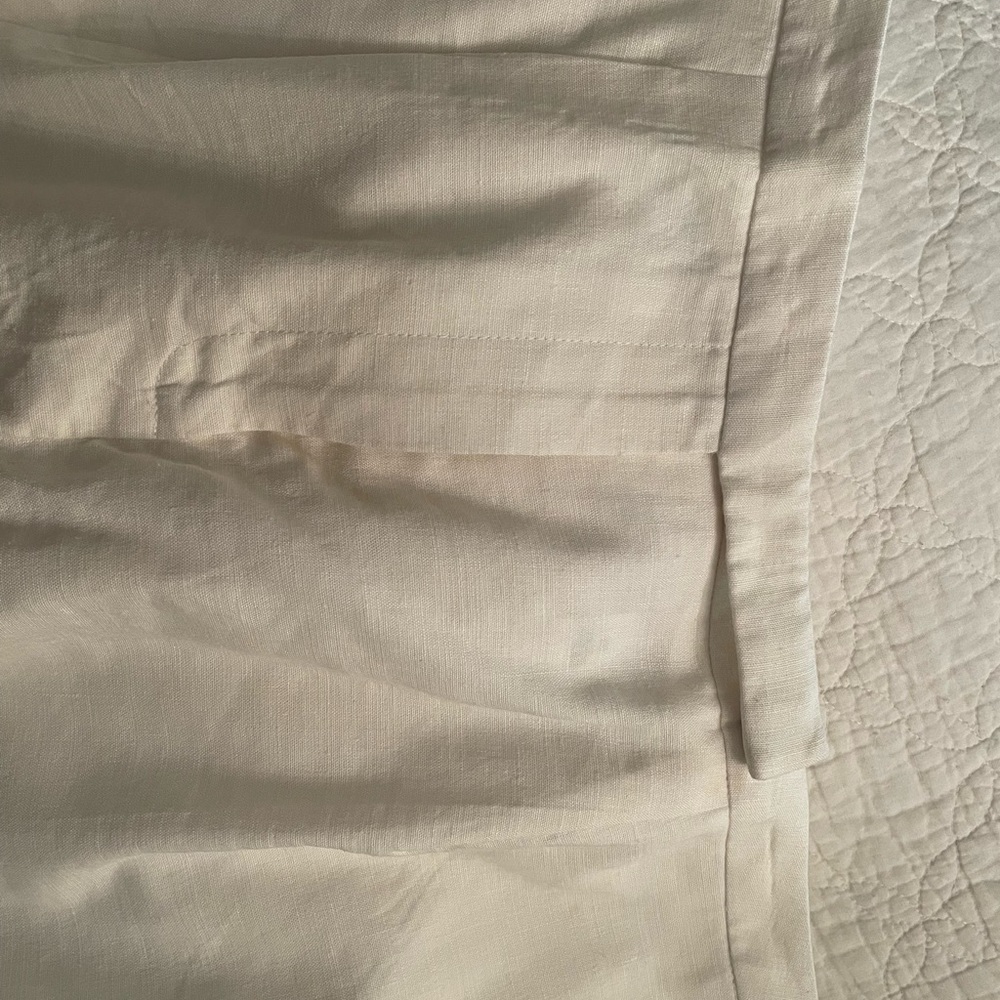 Talbots white linen slacks - Picture 2 of 5